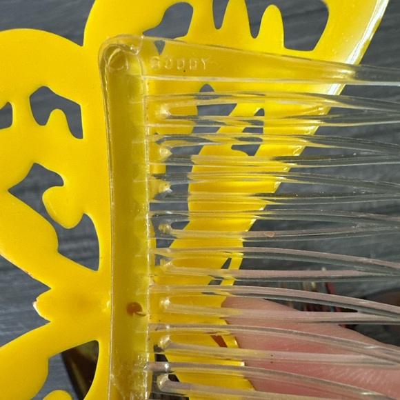 Vintage Goody Butterfly Hair Combs 2 Plastic Celluloid Made USA Tortoise Yellow main image 4